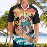 Vintage Santa Claus Surfing Summer Hawaiian Shirt Mele Kalikimaka i Iulai! LT9 - Polynesian Pride