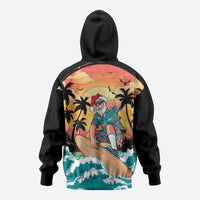 Vintage Santa Claus Surfing Summer Hoodie Mele Kalikimaka i Iulai!