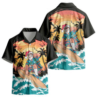 Vintage Santa Claus Surfing Summer Kid Hawaiian Shirt Mele Kalikimaka i Iulai! LT9 - Polynesian Pride