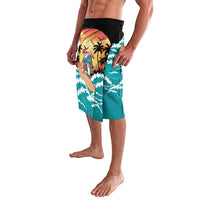 Vintage Santa Claus Surfing Summer Lavalava Mele Kalikimaka i Iulai!