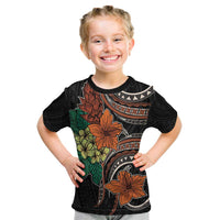 Vintage Hibiscus Pacific Floral Kid T Shirt