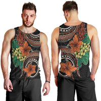 Vintage Hibiscus Pacific Floral Men Tank Top