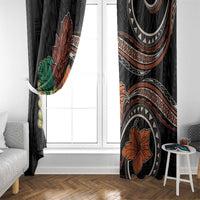 Vintage Hibiscus Pacific Floral Window Curtain