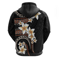 Vintage Plumeria Pacific Floral Zip Hoodie LT9 - Polynesian Pride