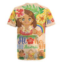 Kawaii Hula Girls Rugby Jersey Aloha Hibiscus Flowers