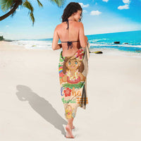 Kawaii Hula Girls Sarong Aloha Hibiscus Flowers