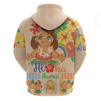 Kawaii Hula Girls Zip Hoodie Aloha Hibiscus Flowers LT9 - Polynesian Pride