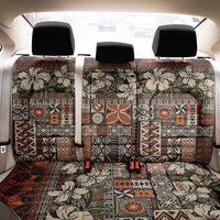 Pacific Hibiscus Tapa Tribal Vintage Back Car Seat Cover Brown Motif LT9 - Polynesian Pride