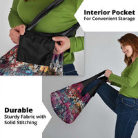 Pacific Hibiscus Tapa Tribal Vintage Grocery Bag Pink Motif