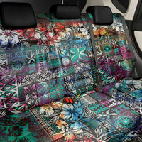 Pacific Hibiscus Tapa Tribal Vintage Back Car Seat Cover Turquoise Motif LT9 - Polynesian Pride