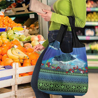 Personalised Fiji Viti Levu Grocery Bag Tagimoucia and Tapa Tribal Pattern LT9 - Polynesian Pride