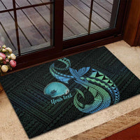 Personalised Hawaii Kure Atoll Rubber Doormat Holaniku Coral Reef with Polynesian Tribal