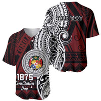 Personalised Tonga Constitution Day 1875 Baseball Jersey Polynesian Tribal Tattoo LT9 - Polynesian Pride