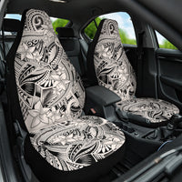 Polynesia Car Seat Cover Tribal Polynesian Spirit With Beige Pacific Flowers LT9 One Size Beige - Polynesian Pride