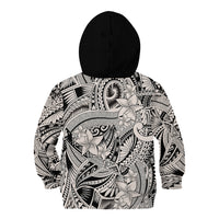 Polynesia Kid Hoodie Tribal Polynesian Spirit With Beige Pacific Flowers LT9 - Polynesian Pride