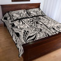 Polynesia Quilt Bed Set Tribal Polynesian Spirit With Beige Pacific Flowers LT9 - Polynesian Pride