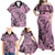 Polynesia Family Matching Off Shoulder Maxi Dress and Hawaiian Shirt Tribal Polynesian Spirit With Pink Pacific Flowers LT9 - Polynesian Pride