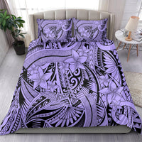 Polynesia Bedding Set Tribal Polynesian Spirit With Violet Pacific Flowers LT9 - Polynesian Pride
