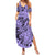 Polynesia Summer Maxi Dress Tribal Polynesian Spirit With Violet Pacific Flowers LT9 Women Violet - Polynesian Pride