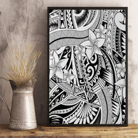Polynesia Canvas Wall Art Tribal Polynesian Spirit With White Pacific Flowers LT9 - Polynesian Pride