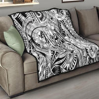 Polynesia Quilt Tribal Polynesian Spirit With White Pacific Flowers LT9 - Polynesian Pride