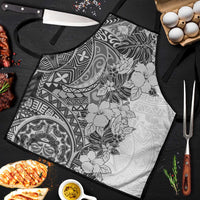 Polynesia Apron Hibiscus Hawaiian Tribal Tattoo Retro Gray - Polynesian Pride