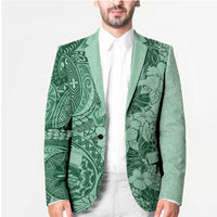 Polynesia Blazer Hibiscus Hawaiian Tribal Tattoo Retro Green LT9 - Polynesian Pride