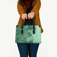 Polynesia Leather Bag Hibiscus Hawaiian Tribal Tattoo Retro Green - Polynesian Pride