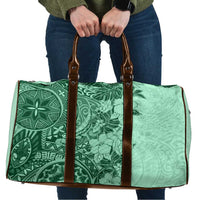 Polynesia Travel Bag Hibiscus Hawaiian Tribal Tattoo Retro Green - Polynesian Pride