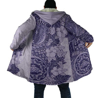 Polynesia Cloak Hibiscus Hawaiian Tribal Tattoo Retro Violet - Polynesian Pride