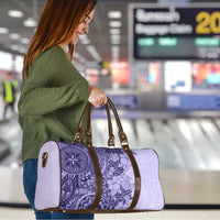 Polynesia Travel Bag Hibiscus Hawaiian Tribal Tattoo Retro Violet - Polynesian Pride