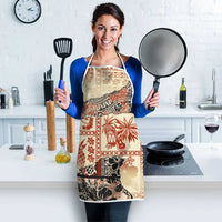 Hawaii Beige Version Apron Aloha Tribal Pattern - Polynesian Pride