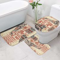 Hawaii Beige Version Bathroom Set Aloha Tribal Pattern - Polynesian Pride
