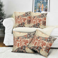 Hawaii Beige Version Pillow Cover Aloha Tribal Pattern - Polynesian Pride