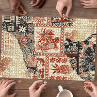Hawaii Beige Version Puzzle Aloha Tribal Pattern - Polynesian Pride