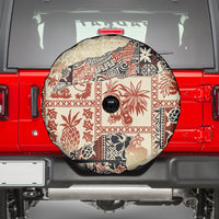 Hawaii Spare Tire Cover Aloha Tribal Pattern Beige Version LT9 - Polynesian Pride