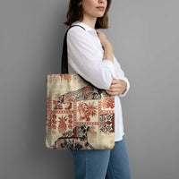 Hawaii Beige Version Tote Bag Aloha Tribal Pattern - Polynesian Pride