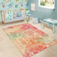 Hawaii Area Rug Aloha Tribal Pattern Sweat Pink Ombre LT9 - Polynesian Pride