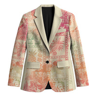 Hawaii Sweat Pink Ombre Blazer Aloha Tribal Pattern - Polynesian Pride
