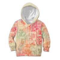 Hawaii Kid Hoodie Aloha Tribal Pattern Sweat Pink Ombre LT9 Pink - Polynesian Pride