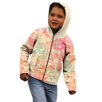 Hawaii Kid Hoodie Aloha Tribal Pattern Sweat Pink Ombre LT9 - Polynesian Pride