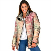 Hawaii Sweat Pink Ombre Padded Jacket Aloha Tribal Pattern - Polynesian Pride
