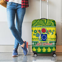 Cook Islands Christmas Luggage Cover Santa Beach Meri Kiritimiti LT9 - Polynesian Pride