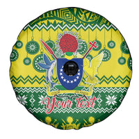 Personalised Cook Islands Christmas Spare Tire Cover Santa Beach Meri Kiritimiti LT9 - Polynesian Pride