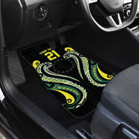 Custom Rugby Cook Islands Avaiki Car Mats Black Kuki Airani Tribal Maori Inspired - Polynesian Pride