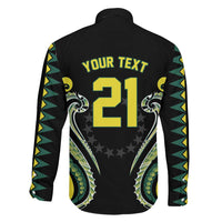 Custom Rugby Cook Islands Avaiki Family Matching Mermaid Dress and Hawaiian Shirt Black Kuki Airani Tribal Maori Inspired LT9 - Polynesian Pride