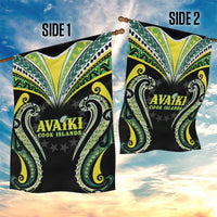 Rugby Cook Islands Avaiki Garden Flag Black Kuki Airani Tribal Maori Inspired - Polynesian Pride