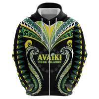 Custom Rugby Cook Islands Avaiki Hoodie Black Kuki Airani Tribal Maori Inspired - Polynesian Pride