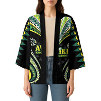 Custom Rugby Cook Islands Avaiki Kimono Black Kuki Airani Tribal Maori Inspired LT9 - Polynesian Pride