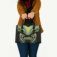 Rugby Cook Islands Avaiki Leather Bag Black Kuki Airani Tribal Maori Inspired - Polynesian Pride